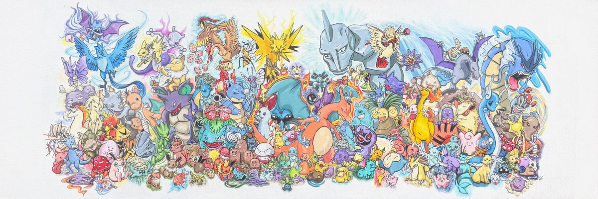 151 Original Pokémon Fan Art Print
